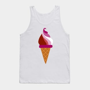 Lesbian LGBT Pride Ice Cream Cone Tank Top